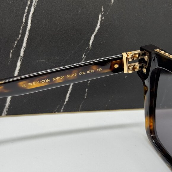 NEW SPP108M 0722 PHILIPP PLEIN ICON HAVANA UNISEX SUNGLASSES - Picture 12 of 13